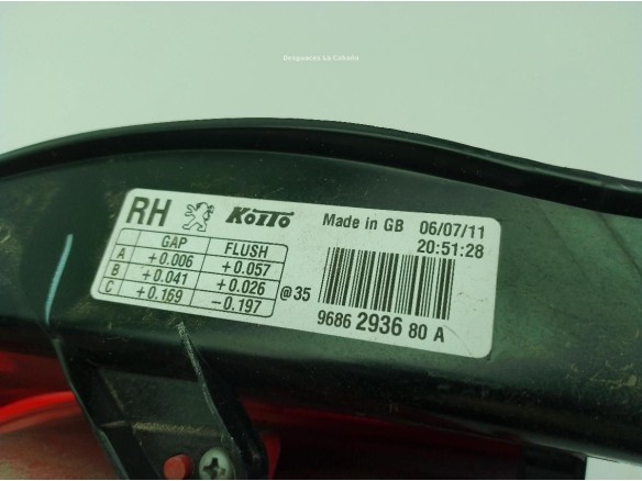 9686293680A PILOTO TRA DER EXT PEUGEOT 508|Desguaces La Cabaña