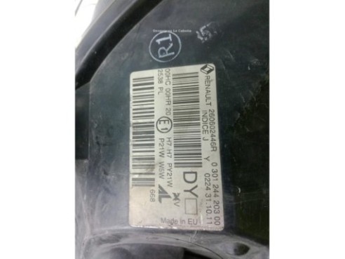 260607449R FARO IZQUIERDO RENAULT MEGANE III Fastback (BZ0_)|Desguaces La Cabaña