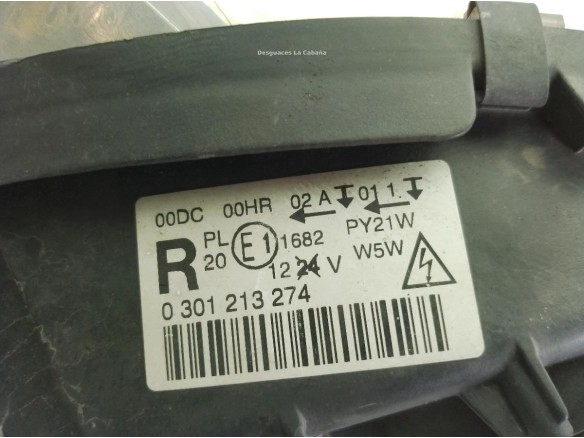 620692, 0301213274 FARO DERECHO PEUGEOT 407 SW (6E_)|Desguaces La Cabaña