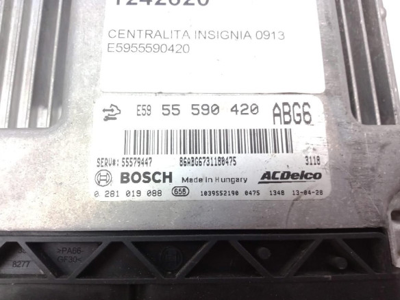  E5955590420 CENTRALITA MOTOR OPEL INSIGNIA A (G09) |Desguaces La Cabaña