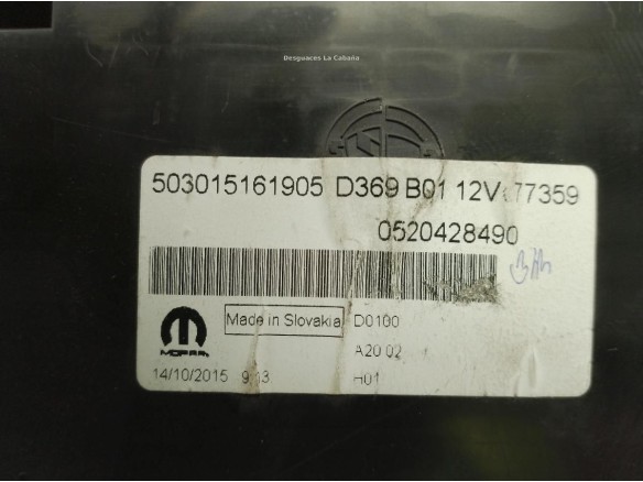 0520428490, CUADRO INSTRUMENTOS FIAT DOBLO Furgón/ranchera familiar (263_)|Desguaces La Cabaña
