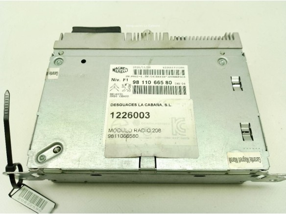 9811066580 MODULO RADIO PEUGEOT 208|Desguaces La Cabaña