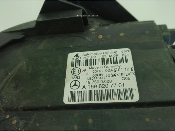 A1698207761 FARO IZQUIERDO MERCEDES BENZ CLASE B (W245)|Desguaces La Cabaña