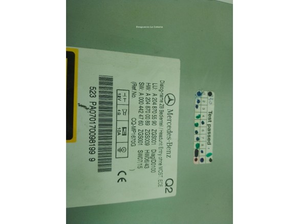 A20487005590 MODULO RADIO MERCEDES BENZ CLASE C (W204)|Desguaces La Cabaña