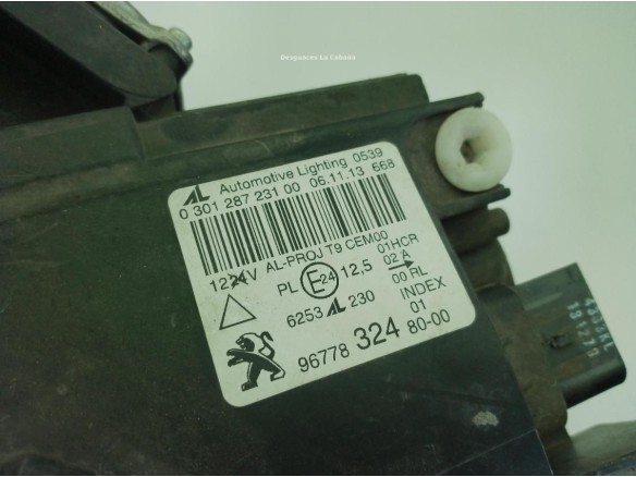 1618000380, 967783248000 FARO IZQUIERDO PEUGEOT 308 II|Desguaces La Cabaña