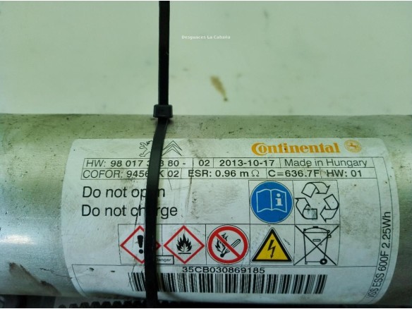 9801739380 CONDENSADOR STAR/STOP PEUGEOT 308 II|Desguaces La Cabaña