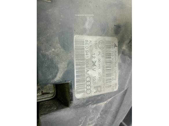 8E0941004AJ FARO DERECHO AUDI A4 Avant (8ED, B7)|Desguaces La Cabaña