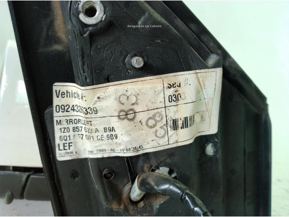 6Q1857507AD9B9 ESPEJO IZQ VW POLO (9N_)|Desguaces La Cabaña