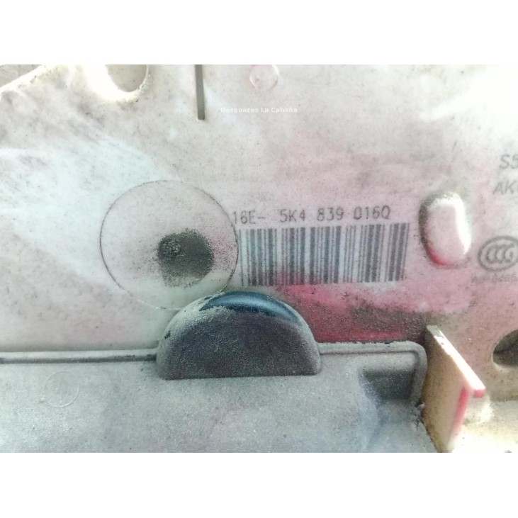 5K4839016Q CERRADURA PUERTA LAT TRA DER SEAT LEON (5F1) |Desguaces La Cabaña