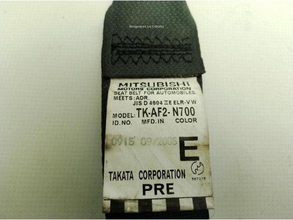CINTURON DEL DER MITSUBISHI GRANDIS (NA_W)|Desguaces La Cabaña