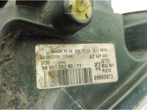 620895, 9649986280 FARO IZQUIERDO PEUGEOT 207 (WA_, WC_)|Desguaces La Cabaña