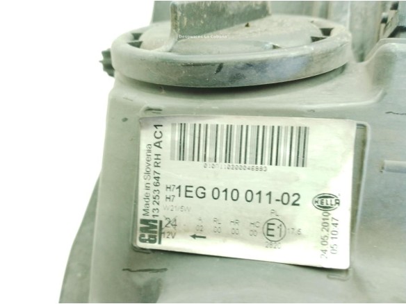 13253647, 1EG01001102 FARO DERECHO OPEL ASTRA J (P10)|Desguaces La Cabaña