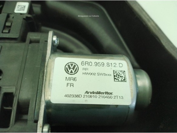6J8839462A, 6R0959812D ELEVALUNAS PUERTA LAT TRA DER SEAT IBIZA IV ST (6J8, 6P8)|Desguaces La Cabaña