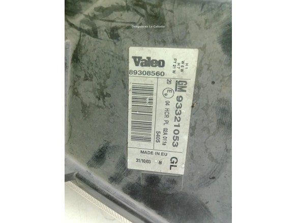 93175364 FARO DERECHO OPEL MERIVA A Limusina (X03)|Desguaces La Cabaña