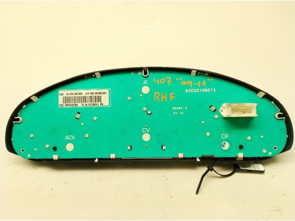 9664690380,A2C53282360, CUADRO INSTRUMENTOS PEUGEOT 407 (6D_)|Desguaces La Cabaña