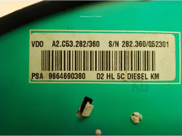 9664690380,A2C53282360, CUADRO INSTRUMENTOS PEUGEOT 407 (6D_)|Desguaces La Cabaña