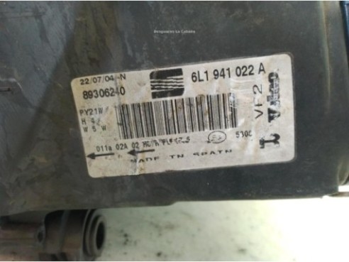 6L1941752M FARO DERECHO SEAT IBIZA III (6L1)|Desguaces La Cabaña