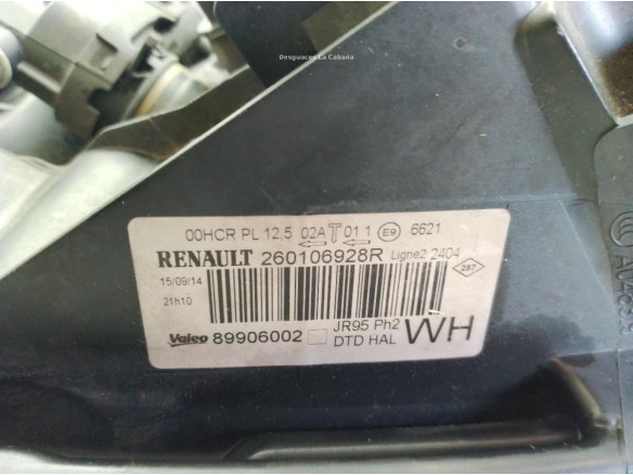 260108453R, 260106928R FARO DERECHO RENAULT SCENIC III (JZ0/1_)|Desguaces La Cabaña