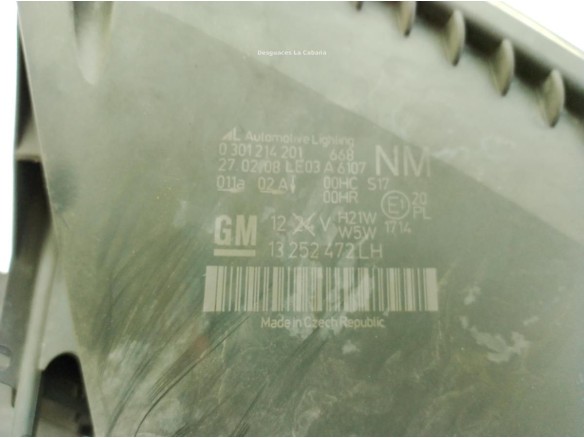 93179910,13252472LH FARO IZQUIERDO OPEL ZAFIRA B (A05)|Desguaces La Cabaña