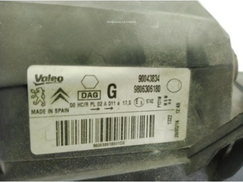 9806306180 FARO IZQUIERDO CITROEN BERLINGO Furgón (B9)|Desguaces La Cabaña