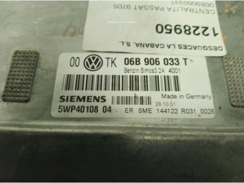 06B906033T, CENTRALITA MOTOR VW PASSAT (3B2)|Desguaces La Cabaña