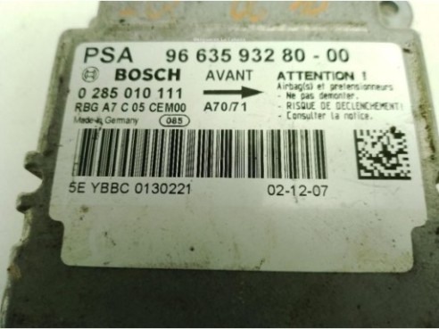 9663593280, CENTRALITA AIRBAG PEUGEOT 207 (WA_, WC_)|Desguaces La Cabaña