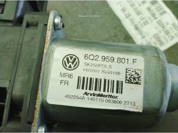 5J4837462, 6Q2959801F ELEVALUNAS PUERTA LAT DEL DER SKODA FABIA II (542)|Desguaces La Cabaña