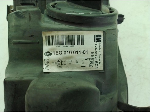 13253646LH FARO IZQUIERDO OPEL ASTRA J (P10)|Desguaces La Cabaña