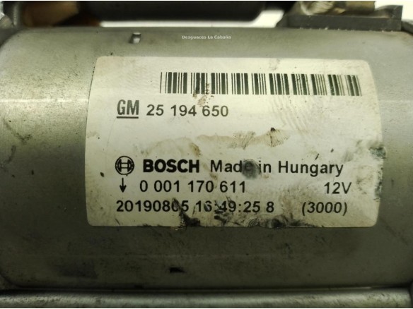 GM25194650 ARRANQUE OPEL CORSA E (X15)|Desguaces La Cabaña