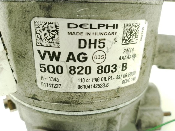 5Q0820803B COMPRESOR AA SEAT LEON (5F1)|Desguaces La Cabaña