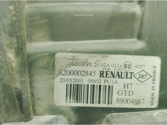 7701048927,8200002845 FARO IZQUIERDO RENAULT LAGUNA II (BG0/1_)|Desguaces La Cabaña
