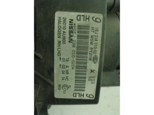 26010AU800 FARO DERECHO NISSAN PRIMERA Hatchback (P12)|Desguaces La Cabaña