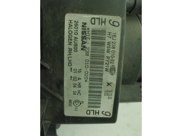 26010AU800 FARO DERECHO NISSAN PRIMERA Hatchback (P12)|Desguaces La Cabaña