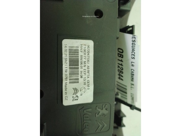 9819570680, 96722471XU MANDO CLIMA PEUGEOT 2008|Desguaces La Cabaña