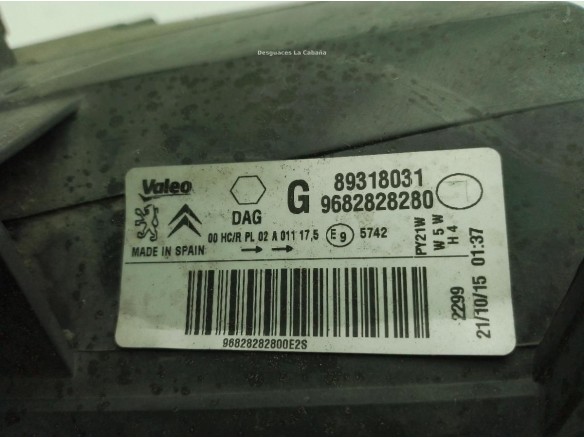 9806306180, 9682828280 FARO IZQUIERDO CITROEN BERLINGO Furgón (B9)|Desguaces La Cabaña