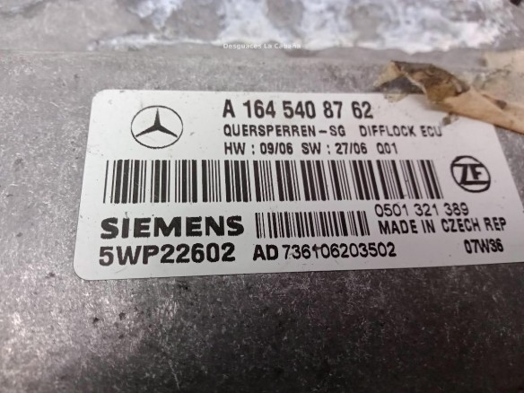 A1645408762, 5WP22602, CENTRALITA MOTOR MERCEDES BENZ CLASE C (W204)|Desguaces La Cabaña