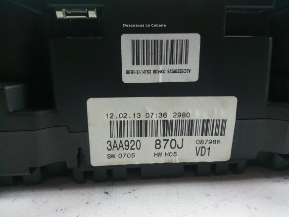  A2C53238928 CUADRO INSTRUMENTOS VW PASSAT (362) |Desguaces La Cabaña