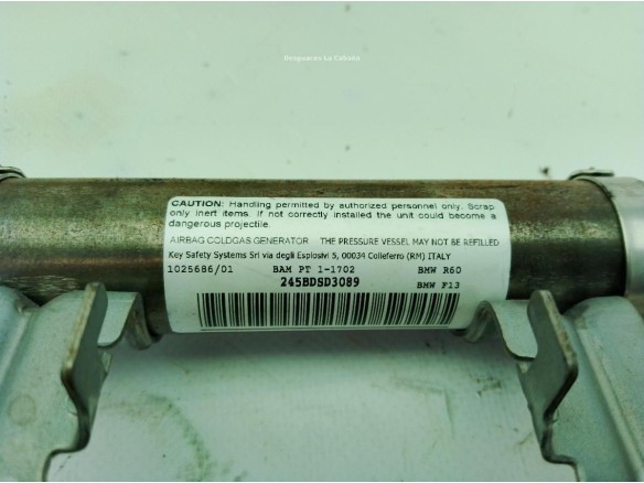 84915821906 AIRBAG CORTINA IZQ BMW 6 Coupé (F13)|Desguaces La Cabaña