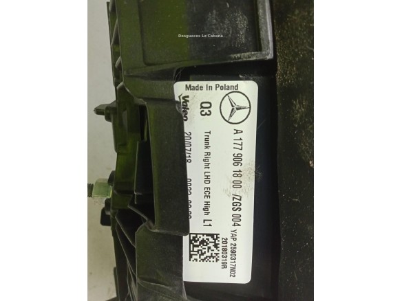 A1779061800 PILOTO TRA DER INT MERCEDES BENZ CLASE A (W177)|Desguaces La Cabaña