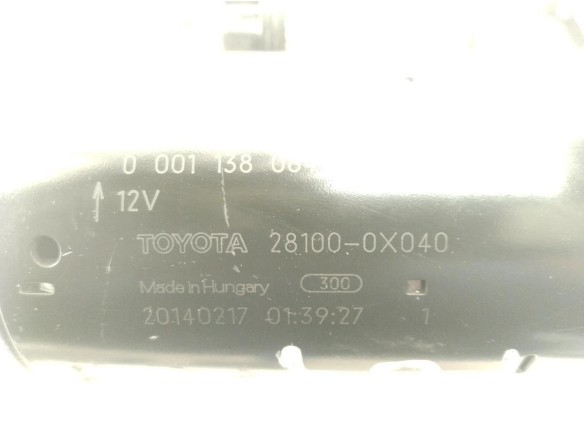 0001138064, ARRANQUE TOYOTA VERSO (_R2_)|Desguaces La Cabaña