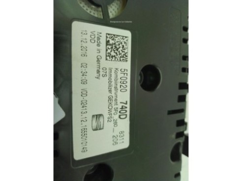 5F0920740D CUADRO INSTRUMENTOS SEAT LEON (5F1)|Desguaces La Cabaña