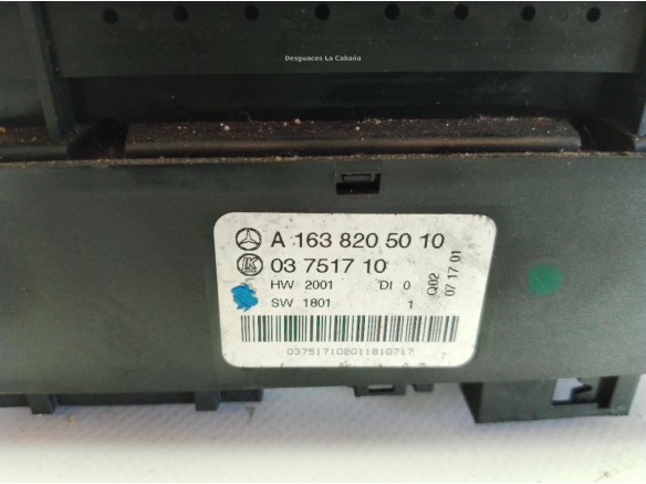 A1638205010 MANDO ELEVALUNAS CONSOLA CENTRAL MERCEDES BENZ CLASE M (W163)|Desguaces La Cabaña