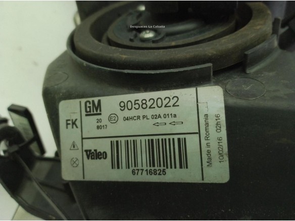 9118792 FARO DERECHO OPEL ZAFIRA A Limusina (T98)|Desguaces La Cabaña