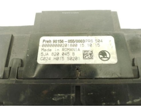 5JA820045B MANDO CALEFACCION SKODA RAPID (NH3)|Desguaces La Cabaña