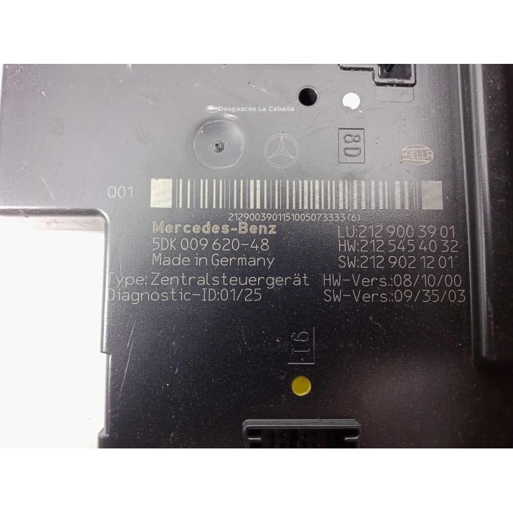2129003901 CAJA FUSIBLES INTERIOR (BSI) MERCEDES BENZ CLASE E (W212) |Desguaces La Cabaña