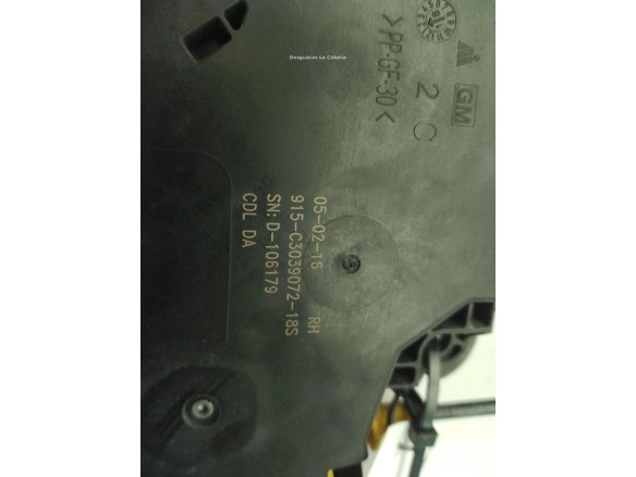 13596956, 915C303907218S CERRADURA PUERTA LAT TRA DER OPEL ASTRA K (B16)|Desguaces La Cabaña