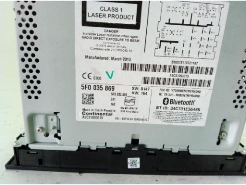 5F0035869 PANTALLA MULTIMEDIA SEAT LEON (5F1)|Desguaces La Cabaña