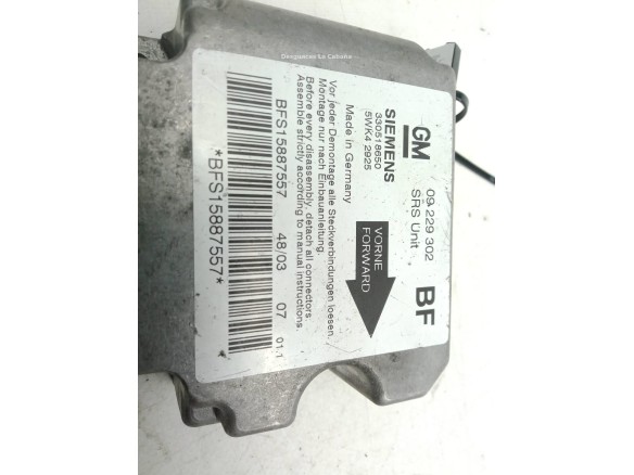 09229302BF, CENTRALITA AIRBAG OPEL ASTRA G Fastback (T98)|Desguaces La Cabaña