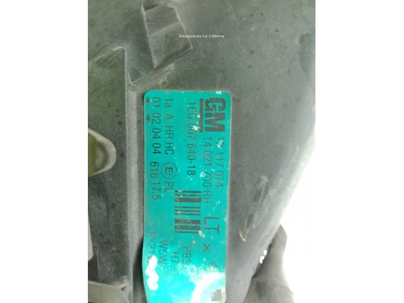 93175369 FARO DERECHO OPEL ASTRA G Fastback (T98)|Desguaces La Cabaña