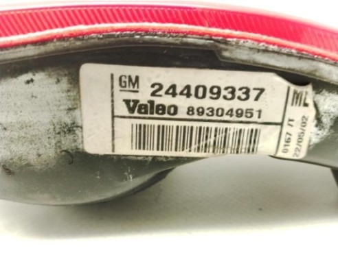 24409337, 89304951 NIEBLA TRA CENTRAL OPEL INSIGNIA A (G09)|Desguaces La Cabaña